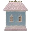 Clayre & Eef 6PR4198 Dekorace domeček s LED diodami 12x9x15 cm