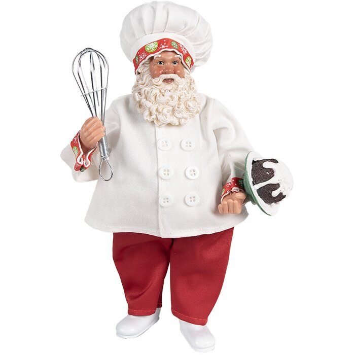 Clayre & Eef 65584 Dekorace Otec Vánoc 17x11x27 cm