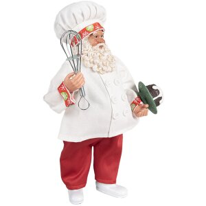 Clayre & Eef 65584 Dekorace Otec Vánoc 17x11x27 cm