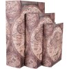Clayre & Eef 65695 Sada 3 úložných boxů Wood Brown 27x22x7 cm