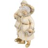 Clayre & Eef Dekorace Santa a Otec Vánoc béžová 11x8x16 cm