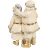 Clayre & Eef Dekorace Santa a Otec Vánoc béžová 11x8x16 cm