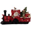 Clayre & Eef 6PR4178 Dekorace Lokomotiva Father Christmas LED 19x7x10 cm