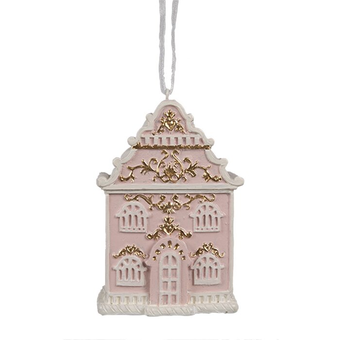 Clayre & Eef 6PR4205 Dekorace Přívěsek Dům 6x4x9 cm