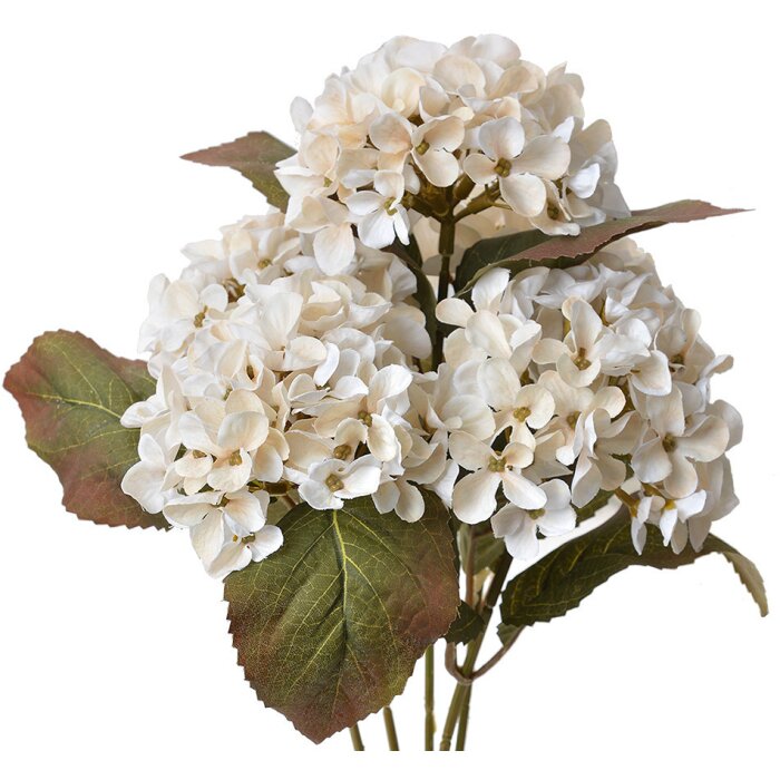 Clayre & Eef 6PL0303 Umělý květ hortenzie bílá zelená 44 cm