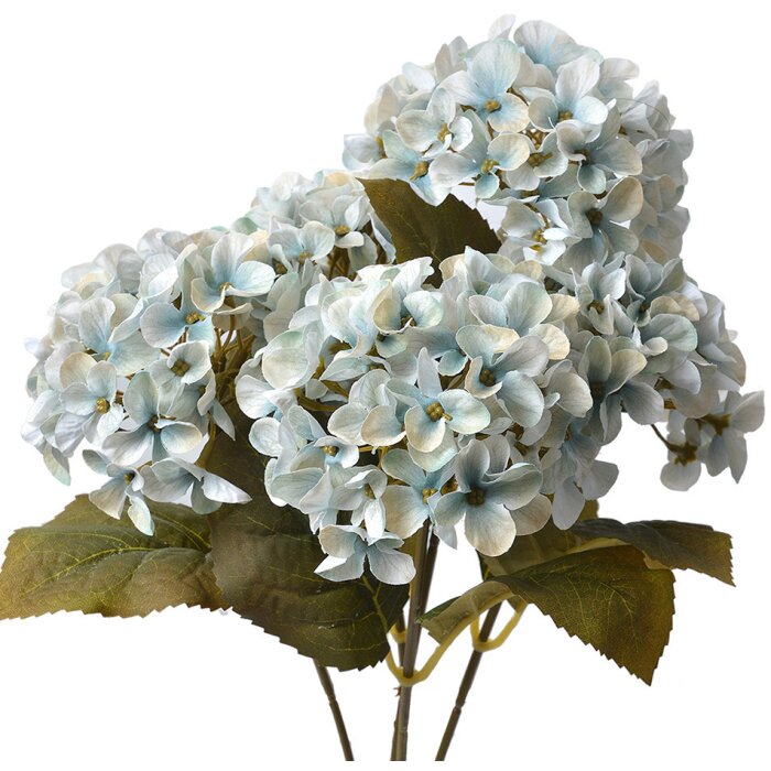 Clayre & Eef 6PL0306 Umělé květiny hortenzie modrozelená 42 cm
