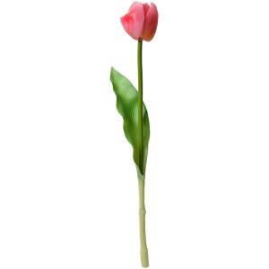 Clayre & Eef 6PL0313 Umělé květiny Tulipán růžový 4x4x32 cm plastové