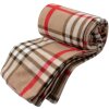 Clayre & Eef KT060.151 Kostkovaný kostkovaný pléd béžovo-červený 180x200 cm Polyester