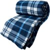 Clayre & Eef KT060.155 Plaid 180x200 cm Modrá Bílá Károvaný vzor útulný a měkký