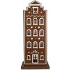 Clayre & Eef 5Y1251 LED dekorace domeček hnědá bílá 31x16x75 cm venkovský styl