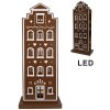 Clayre & Eef 5Y1251 LED dekorace domeček hnědá bílá 31x16x75 cm venkovský styl