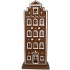 Clayre & Eef 5Y1251 LED dekorace domeček hnědá bílá 31x16x75 cm venkovský styl