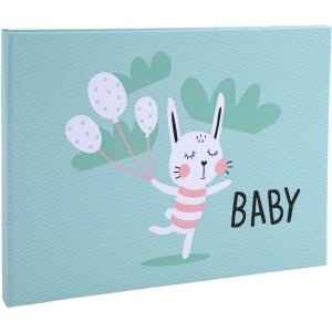 Exacompta fotokniha baby 30 stran bílá 28,5x22 cm zelená pastelový formát na šířku