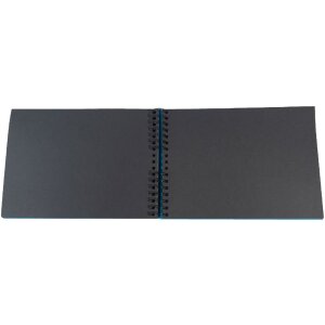Exacompta spirálové fotoalbum MILANO Blue 32x22 cm 50 černých stran 250g/m²