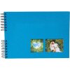 Exacompta spirálové fotoalbum MILANO Blue 32x22 cm 50 černých stran 250g/m²