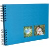Exacompta spirálové fotoalbum MILANO Blue 32x22 cm 50 černých stran 250g/m²