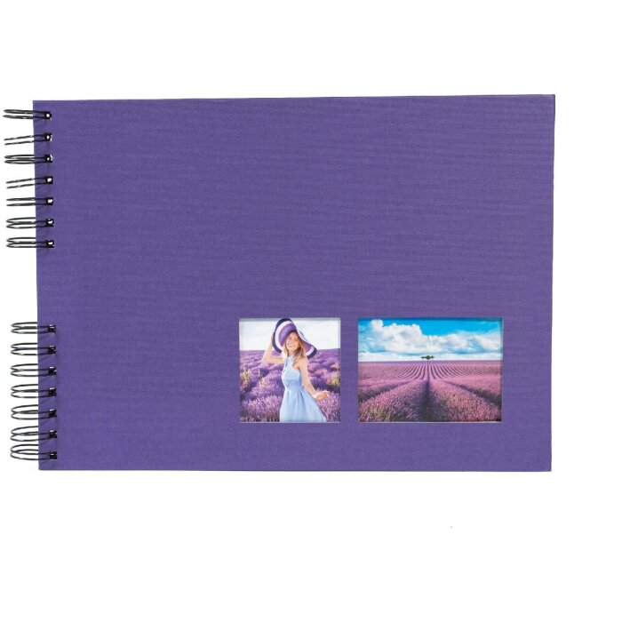 Exacompta spirálové fotoalbum MILANO 32x22 cm 50 černých stran Scrapbooking