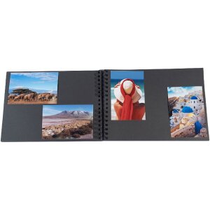Exacompta spirálové fotoalbum MILANO 32x22 cm 50 černých stran Scrapbooking