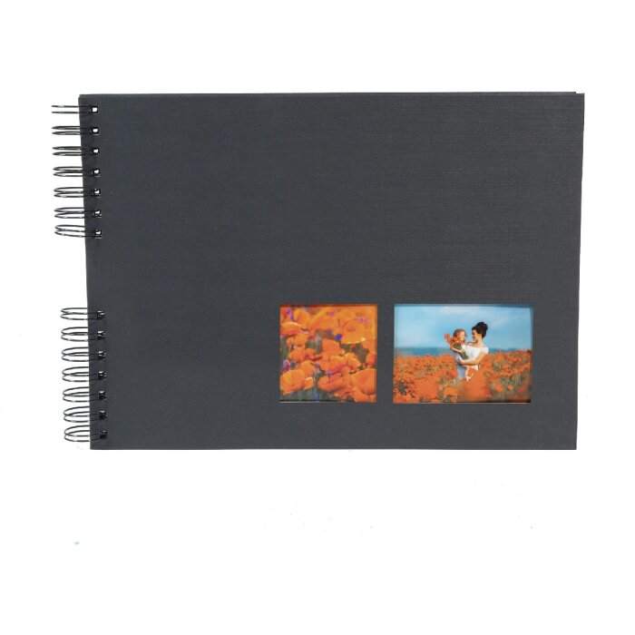Exacompta spirálové fotoalbum MILANO 32x22 cm 50 stran černé pro scrapbooking