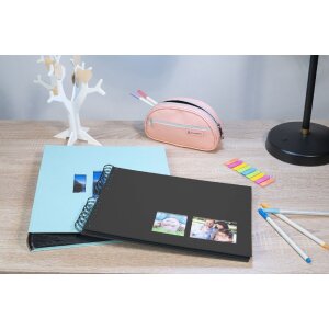 Exacompta spirálové fotoalbum MILANO 32x22 cm 50 stran černé pro scrapbooking