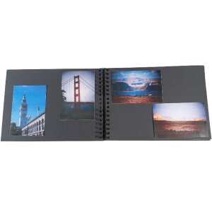 Exacompta spirálové fotoalbum MILANO 32x22 cm 50 stran černé pro scrapbooking