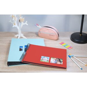 Exacompta spirálové fotoalbum MILANO 32x22cm 50 černých stran pro 150 fotografií