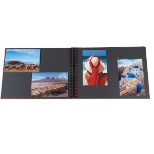 Exacompta spirálové fotoalbum MILANO 32x22cm 50 černých stran pro 150 fotografií
