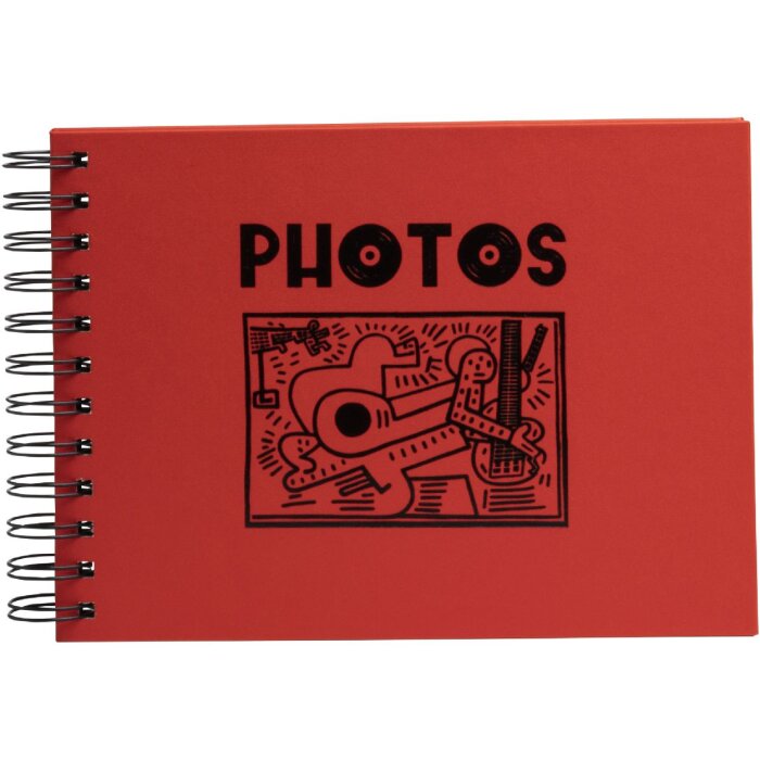 Exacompta fotoalbum Musicart červené 50 černých stran 23x16 cm spirálová vazba