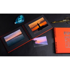 Exacompta fotoalbum Musicart červené 50 černých stran 23x16 cm spirálová vazba