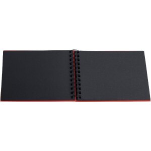 Exacompta fotoalbum Musicart červené 50 černých stran 23x16 cm spirálová vazba