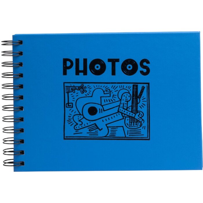 Exacompta fotoalbum se spirálovou vazbou Musicart modré 50 stran pro 50 fotografií 10x15 cm