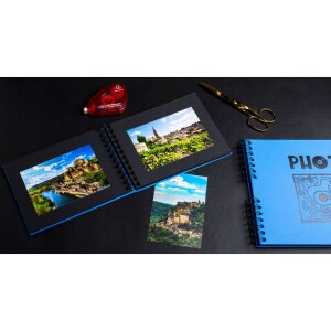 Exacompta fotoalbum se spirálovou vazbou Musicart modré 50 stran pro 50 fotografií 10x15 cm