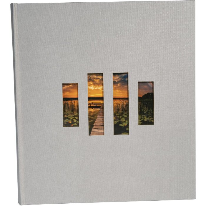 Exacompta fotoalbum MILANO šedé 29x32 cm 60 černých stran