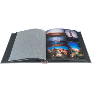 Exacompta fotoalbum MILANO šedé 29x32 cm 60 černých stran