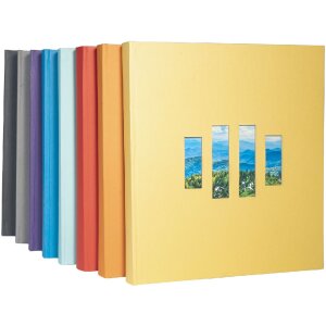 Exacompta fotoalbum MILANO 29x32 cm 60 černých stran oranžová