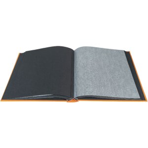 Exacompta fotoalbum MILANO 29x32 cm 60 černých stran oranžová