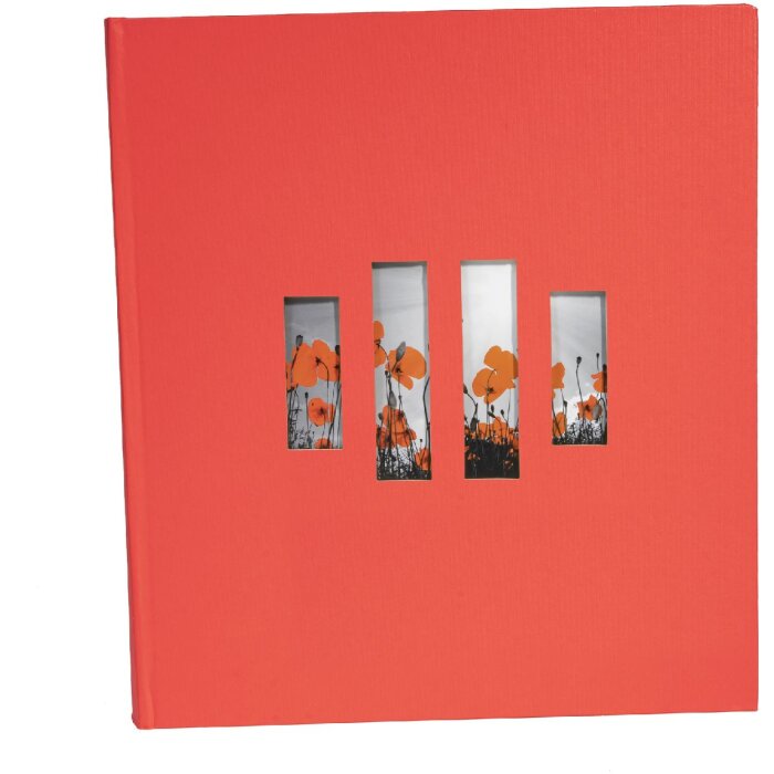 Exacompta fotoalbum MILANO 29x32 cm 60 černých stran červená
