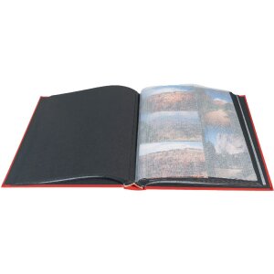 Exacompta fotoalbum MILANO 29x32 cm 60 černých stran červená