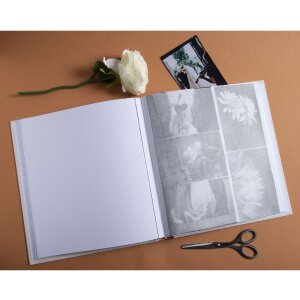 Exacompta fotoalbum 60 stran 29x32cm slonová kost koženka ražba