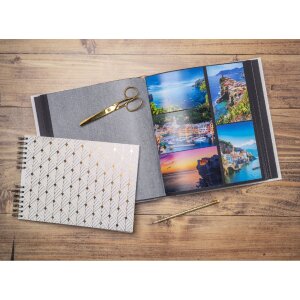 Exacompta 16097E Fotoalbum 60 černých stran Néo Déco White