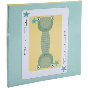 Exacompta fotoalbum 25x25cm 30 stran bílý motiv fantasy hrací karty žlutá zelená