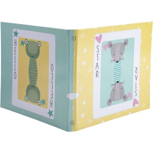 Exacompta fotoalbum 25x25cm 30 stran bílý motiv fantasy hrací karty žlutá zelená