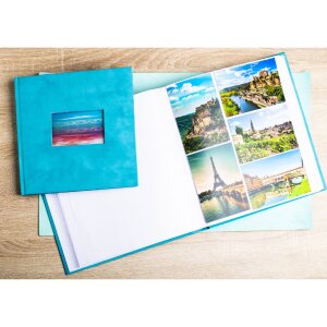 Exacompta 16178E Fotoalbum 60 bílých stran 29x32 cm Skandi tyrkysová