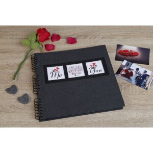 Exacompta 16215E Spirálové fotoalbum ME & YOU 32x32 cm 60 stran černá