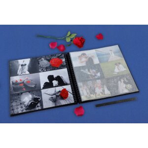 Exacompta 16215E Spirálové fotoalbum ME & YOU 32x32 cm 60 stran černá