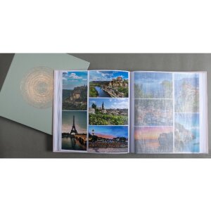 Exacompta 16263E Fotoalbum 60 stran Ellipse šedozelené 29x32cm pro 300 fotografií