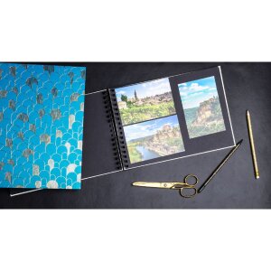 Exacompta Fotoalbum Néo Déco Bílá spirálová vazba 50 černých stran 32x22 cm