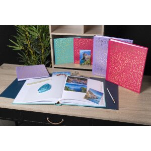 Exacompta 16392E Fotoalbum 30 stran Bílá 25x25cm Švestka Fialová Malinová barevná
