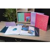 Exacompta 16392E Fotoalbum 30 stran Bílá 25x25cm Švestka Fialová Malinová barevná