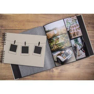 Exacompta 16523E Fotoalbum 60 černých stran Polaroid Beige